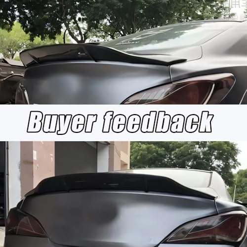 HHENGYISOUL Rear Trunk Spoiler Lip for Hyundai Genesis Coupe 2009-2016, ABS Material Rear Trunk Spoiler Glossy Black Style by HHENGYISOUL - Used condition - Image 4