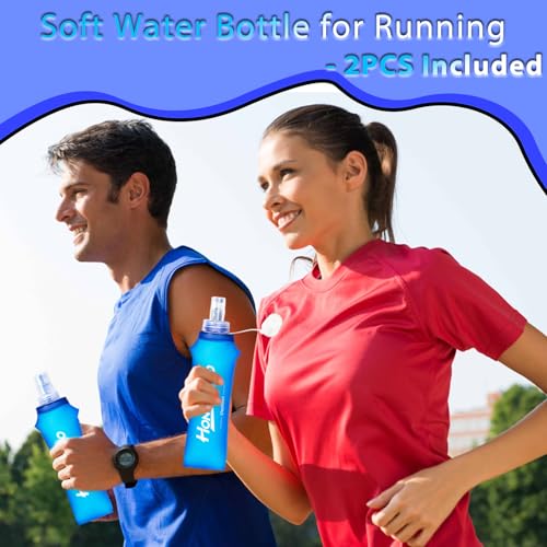2 Packs Soft Flask, 17oz/500ml TPU Collapsible Soft Water Bottle for Hydration Pack, Running Vest, BPA-Free Folding Water Bottles for Hiking Cycling Climbing Running Outdoor Sports - Image 6