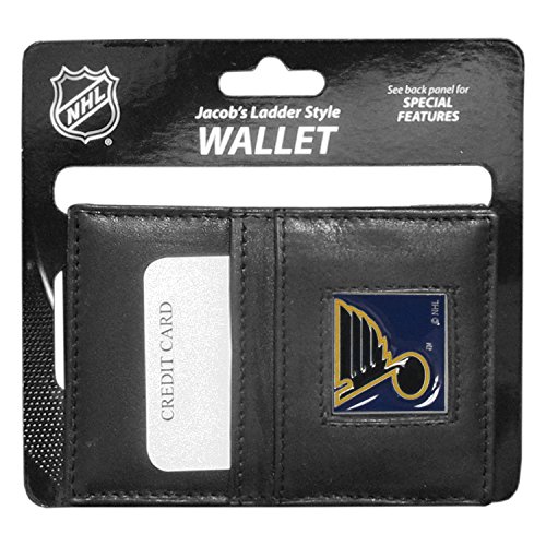 Carteira de couro Jacob's Ladder St. Louis Blues da NHL Siskiyou Sports Fan Shop tamanho único preta