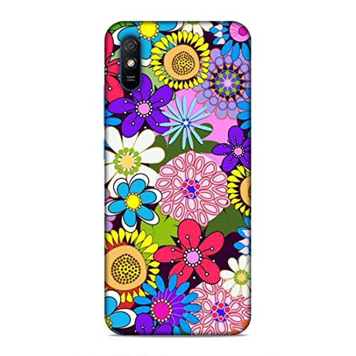Image of Printed Mobile Back Hard Case Cover for Xiaomi Redmi 9A / Xiaomi Redmi 9i | Multi Flower, Colourful Flower, A-2182