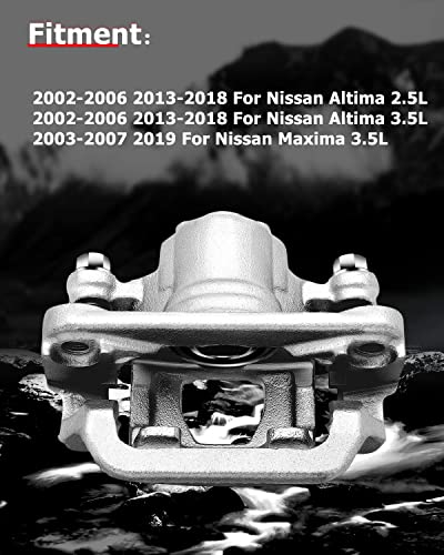 Image of cciyu 19B2780 19B2781 Rear Left & Right Disc Brake Calipers with Bracket fit For Nissan For Altima 2002-2006 2013-2018,For Nissan For Maxima 2003-2006 2019-2021