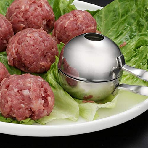 Cabilock Máquina de fazer bolas de carne de aço inoxidável para colher de carne e bolo, antiaderente