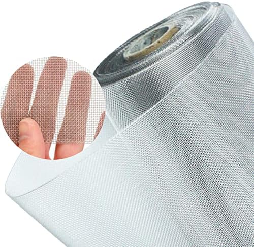 Xrrxy 20 Mesh Stainless Mesh Screen, 304 Stainless Steel Screen Roll 1mm Hole Sturdy Easy to Cut, Steel Woven Wire Mesh for Window Door Porch Patio Sliding Door Screening,120X300CM47X118INCH