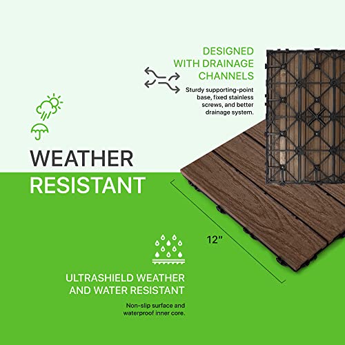 image for NewTechWood UltraShield Naturale 1 ft. x 1 ft. Quick Deck Outdoor Comp