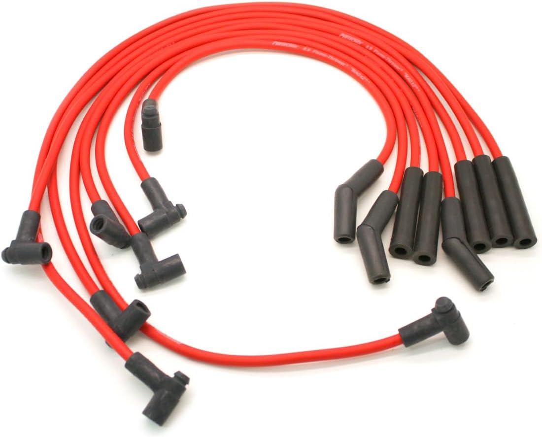 Pertronix 808403 Flame-Thrower Red Custom Fit 8mm 8 Cylinder Spark Plug Wire
