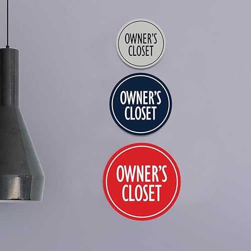 Miniatura 4 de Signs ByLITA Cartel de armario del propietario Circle (negrooro) - Pequeño