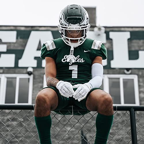 Nxtrnd G1 Pro Football Gloves, Men's & Youth Boys Sticky Receiver Gloves (White, Medium) #TOP6