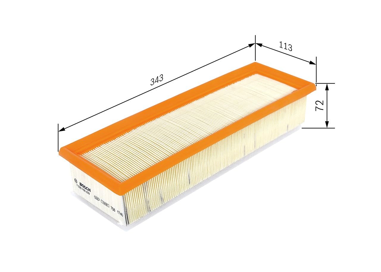 Bosch Filtro Aria per Auto 0 - Trattiene le particelle solide all'esterno della presa d'aria - Resistente all'umidità ed altamente resistente alla trazione