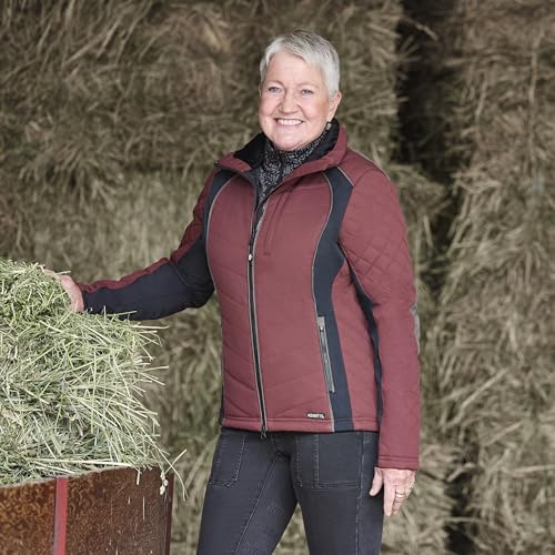 Image of Kerrits Women's Stablemate Quilted Equestrian Jacket - Durable, Stylish, Lightly Insulated Barn Coat with Stretch Panels