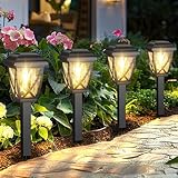 Solarleuchten Außen, 10 Pack Solar Gartenleuchten, Wasserdichte Solar Wegleuchten für Außen, Außenleuchten für Garten, Hof, Terrasse, Landschaft, Pflanzgefäß, Gehweg Dekor