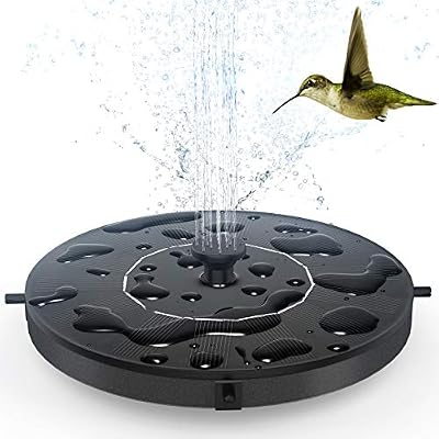 AUTGA Solar Fountain, Floating Solar Powered Water Fountain Pump for Bird Bath, Garden, Pond, Pool, Outdoor (1W)