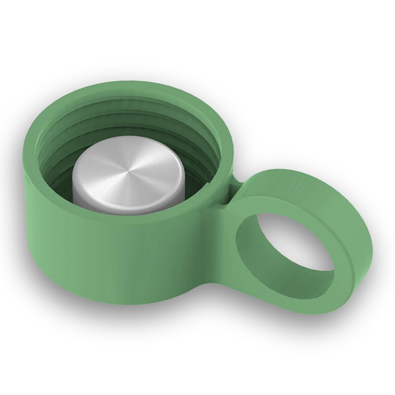 purifyou Replacement Cap for 40, 32, 22, 12 oz Reusable Glass Water Bottle with Time & Volume Markings, Non-Slip Silicone Sleeve Stainless Steel Lid