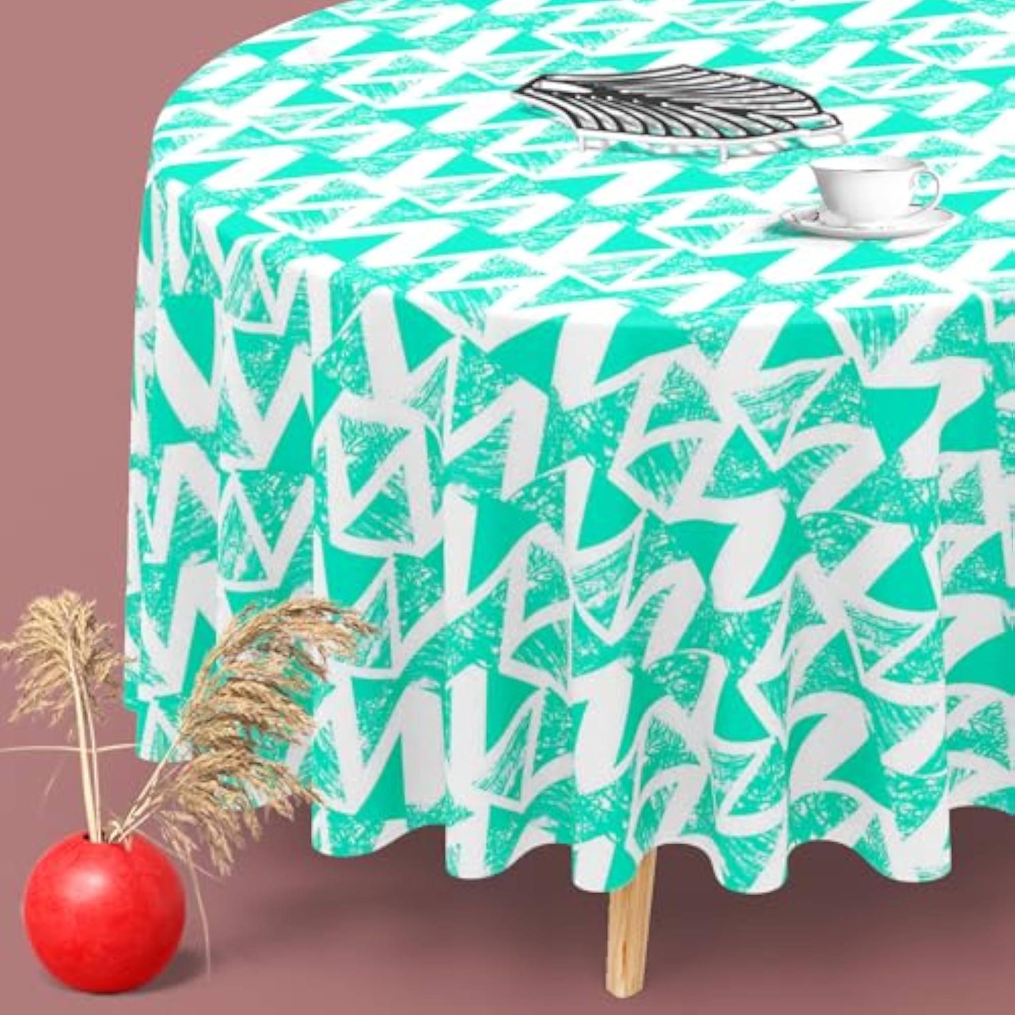 Geometrical Behaviour D2 Table Cloth Cover for Dining & Center Table