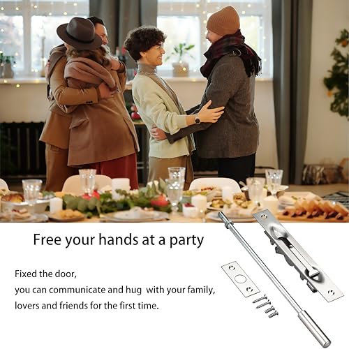 TOGU 23" Solid Stainless Steel Lever Extension Flush Bolt for Metal Doors,Flush Mount Extension Bolt for Commercial Applications,Store,School,Office,Brush Stainless Steel Finish - Image 8