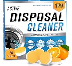 Garbage Disposal Cleaner Deodorizer Tablets - 24 Pack, New Powerful XL Foaming Tablet - Fresh Citrus Foam Sink, Garburator,…