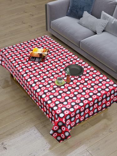 Image of Dakshya Industirs PVC Waterproof Table Cover 36x54 Inch Floral Printed Center Table Cover Washable Plastic Table Sheet Oilproof Dining Table Cover for Coffee Table Living Room Home (Modern Petal)
