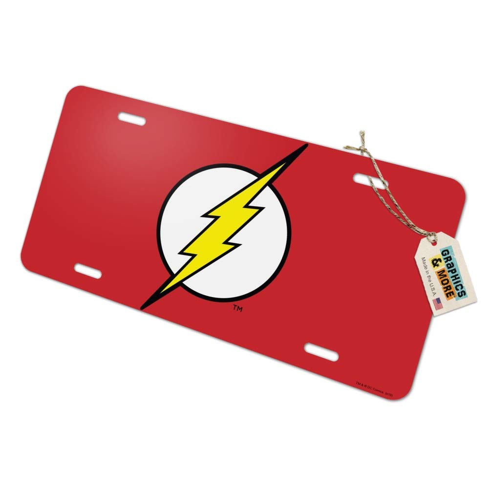 GRAPHICS & MORE The Flash Lightning Bolt Logo Novelty Metal Vanity Tag License Plate