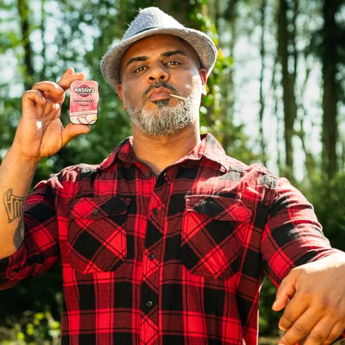 Massiv’s Zahnstocher - Zahnstocher mit Geschmack – BRUDERHERZ Dragonfruit Ice – 100 aromatisierte Zahnstocher – frischer Atem – stylische Metalldose – vegan, zuckerfrei, kalorienfrei