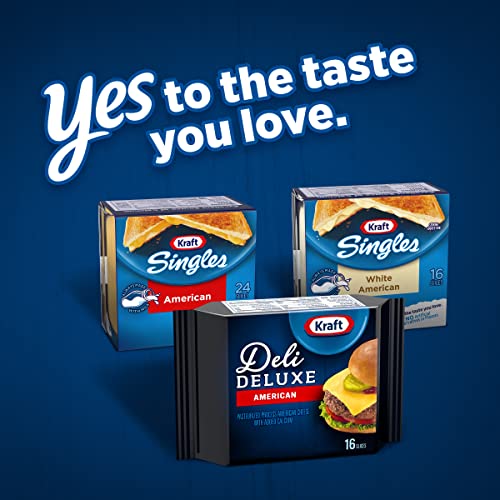 Kraft Deli Deluxe American Cheese Slices, 16 Ct Pack #TOP5