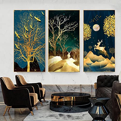 Art Affiches Impressions Cerf d'Or Solution Décoration Murale pour Salon