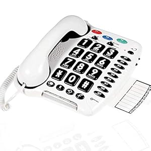 Geemarc CL100 Draadloze senioren-telefoon, grote toetsen, flitslicht, versterkt + 30 dB, compatibel met hoorapparaten…