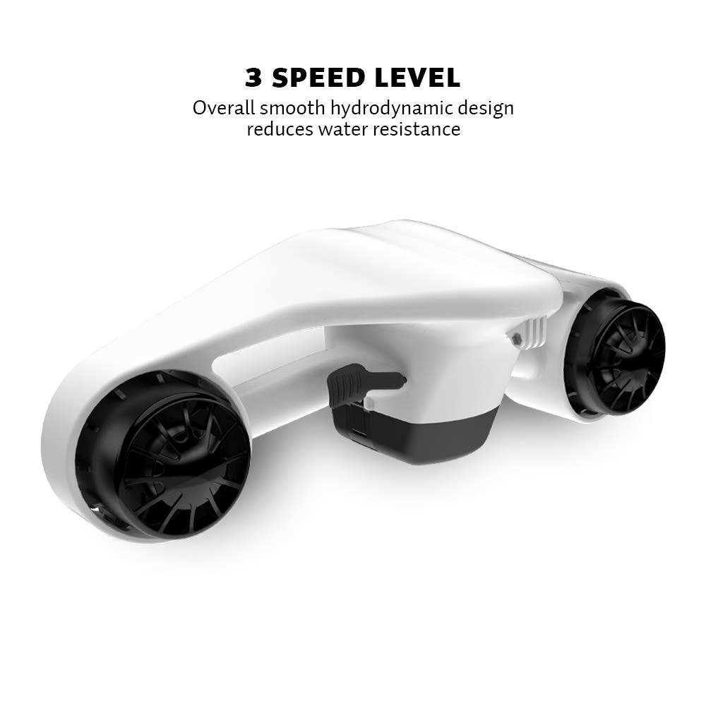 HYPER GOGO Scooter sous-Marin avec Support pour caméra d'action Batterie 2 pièces - Scooter Marin à Deux Moteurs étanche