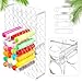 Wenqik 2 Pack Vinyl Storage Organizer 70 Holes Vinyl Roll Storage Acrylic Vinyl Roll Holder Easy to Assemble Vinyl Organizer Storage Craft for Room Art Organization Decor