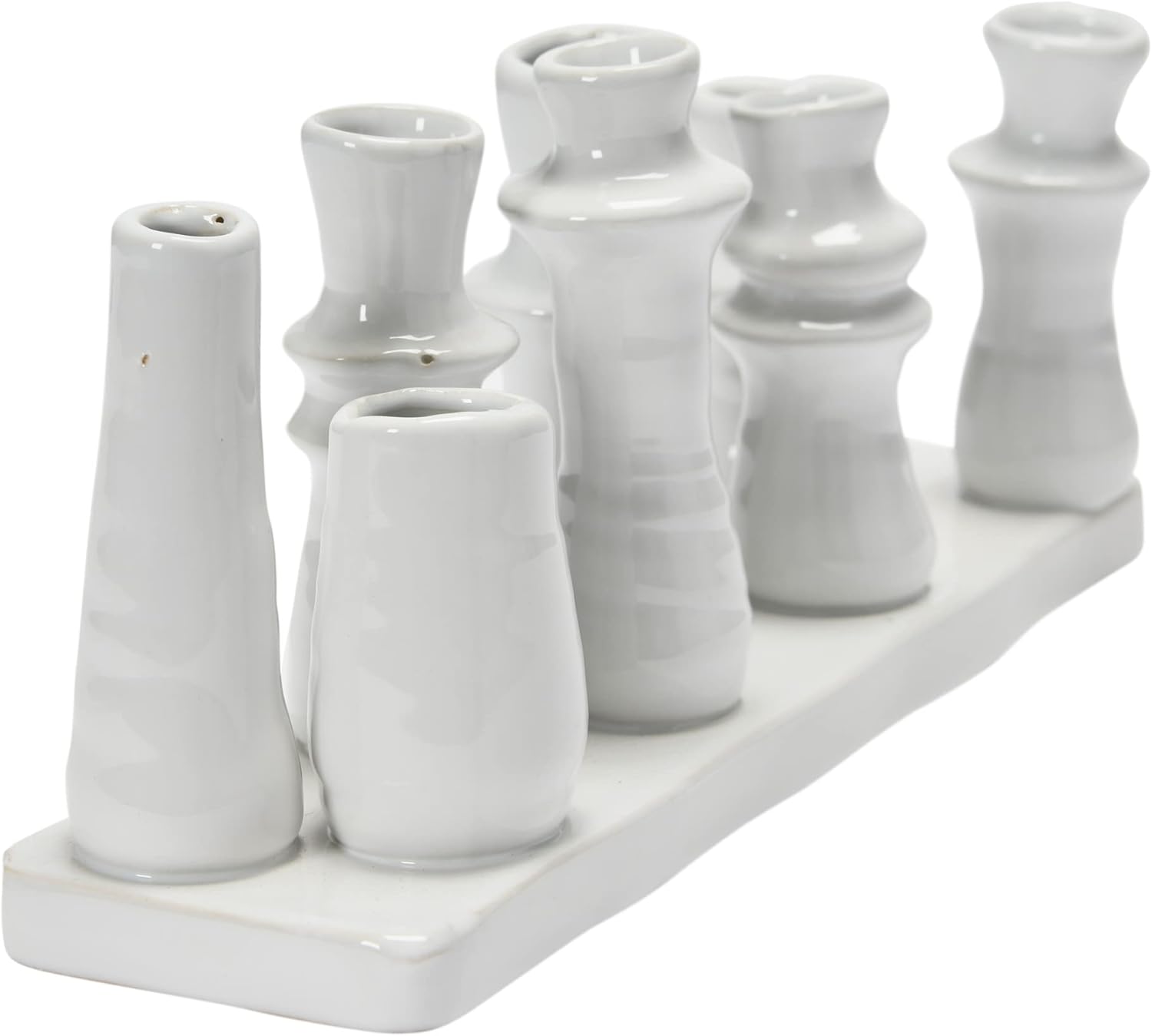 Bloomingville Stoneware Multi Vase with 8 Sections, White