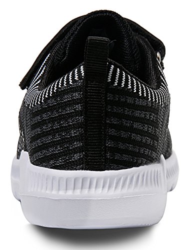 Vivay Boys Tennis Shoes Kids Sneakers Athletic Running Walking Sneakers for Little Kid and Big Kid (2D Black/White,Size 2.5 Little Kid)