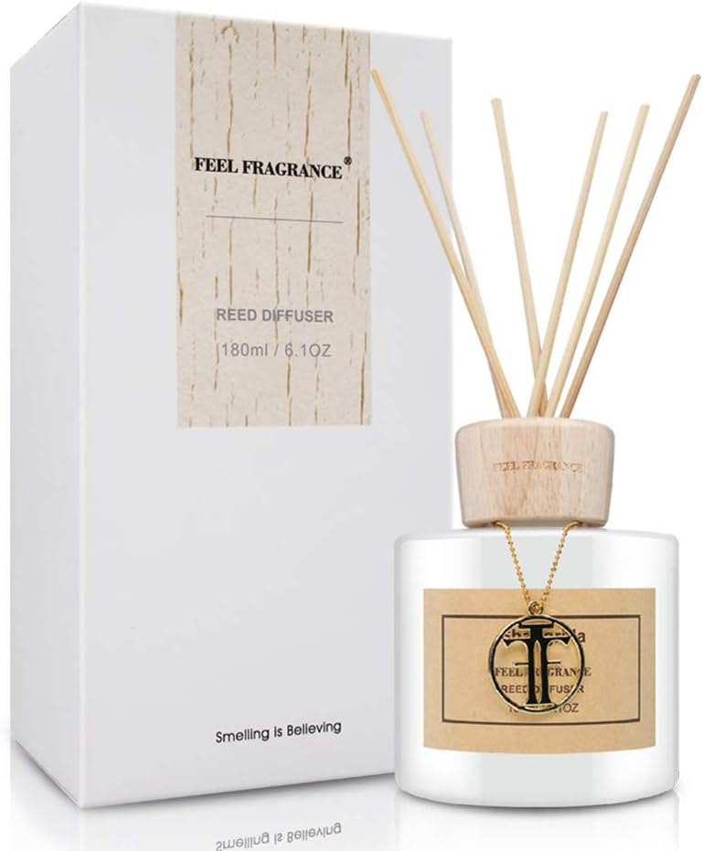 FEEL FRAGRANCE Glass Reed Diffuser Set 6.1oz Wild Fig and
