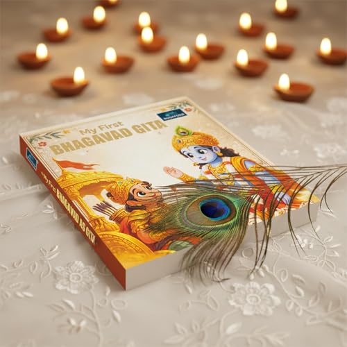 Image of My First Bhagavad Gita Board Book for Kids | Simple illustrated Bhagavad Gita in Hindi, Sanskrit and English for Daily Living - Ages 3+ Years