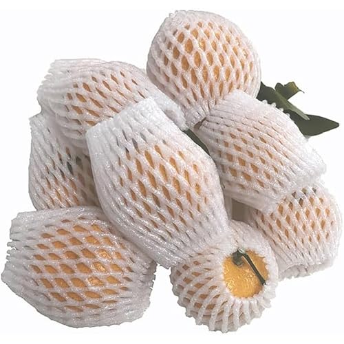 Lot de 100 Housses en Maille De Mousse for Bouteilles en Verre, Articles Fragiles, Légumes, Fruits, Sac en Maille Épaisse, for Sacs, Protection Antichoc, Transport, Accessoires d'emballage(12x7cm)