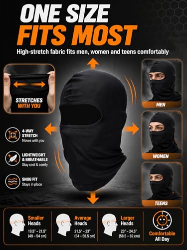Image of SATINIOR 6 Pcs Ski Mask Cover Balaclava Full Face Mask Summer Face Cover UV Windproof Balaclava for Men Women Outdoor Sports