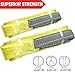 LONGLC 2-Pack 3-inch 2-Ply Lifting Sling, Vertical 10,000LBS, Choker 8,000 LBS, Basket 20,000 LBS, 100% Polyester High Strength, Reliable Lifting Slings (3”X6.5')