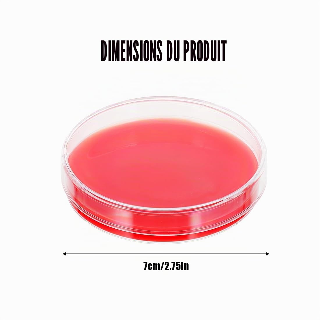 Boîtes de Pétri Transparentes,Boite de Petri Steriles avec Couverture, 6 Pièces Boîtes de Pétri, Boite de Petri, pour Etudes Biologie Expérimentale en Laboratoire (70mm)