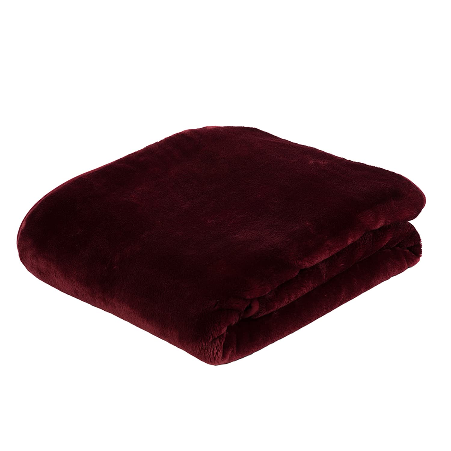Gözze - Premium Cashmere-Feeling Wohn- und Kuscheldecke, 500 g/m², 130 x 170 cm - Bordeaux