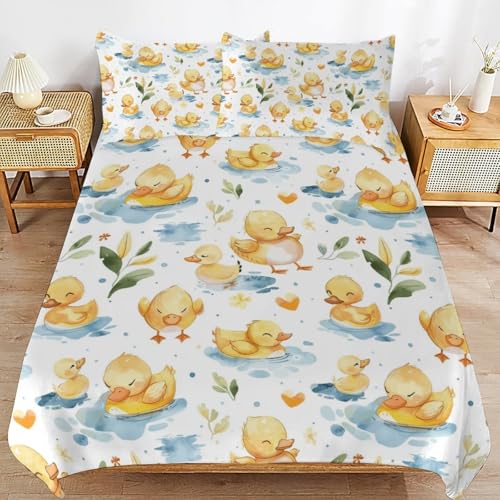 Dreaheater Duckling Comforter Set 90"x90" with 2 Pillowcases