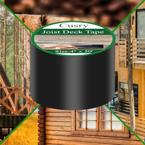 Image of 4 inch x 50' Joist Tape for Decking, Butyl Joist Tape Flashing Deck Tape for Beams - 2 Rolls