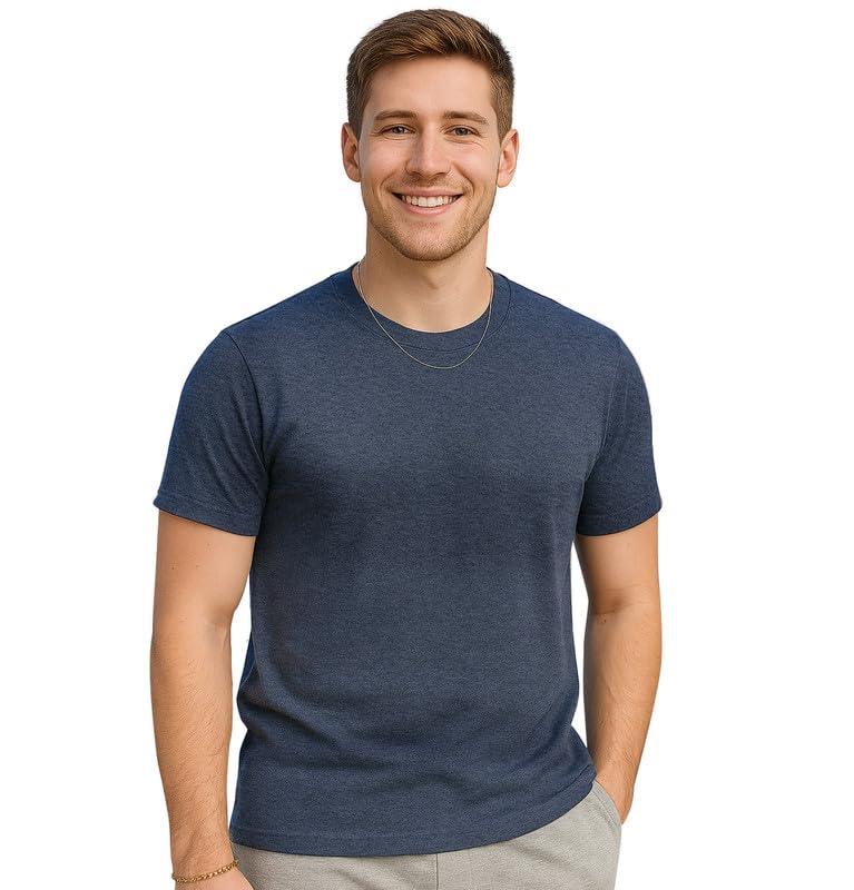 Image of Sleepynuts Men's Regular Fit Round Neck Half Sleeves Solid Casual Wear T-Shirt