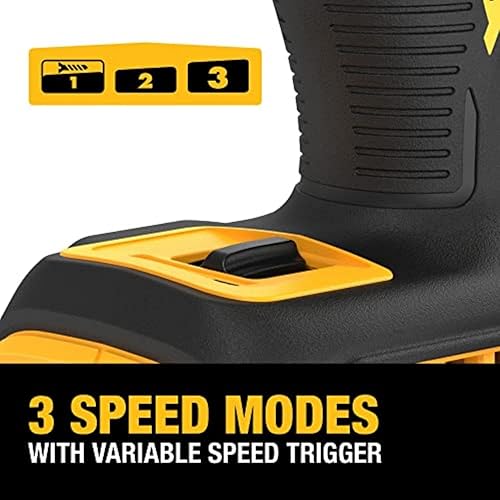 Miniatura 7 de DEWALT Atornillador de Impacto 20V MAX, Inalámbrico, 3 Velocidades, Batería y Cargador Incluidos (DCF845P1)