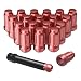 YITAMOTOR Lug Nuts 12x1.5 Red, 6 Spline Bulge Acorn Wheel Lug Nuts 1.38" Tall Compatible for Acura Ford Honda Mazda Saturn Toyota Buick Mitsubishi with 1 Key