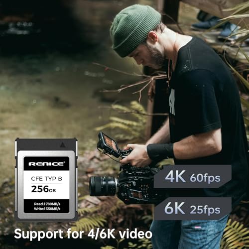 RENICE CFexpress Tipo B 256 GB CF Tarjeta de memoria cámara PCIe 3.0 TLC Flash Memory Card hasta 1780MB/s velocidad de lectura - imagen 3