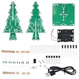 Podazz Weihnachtsbaum-Lötprojekt-Set, DIY-Weihnachtsbaum, Selbstmontage, Elektronik, Löten, bunt, 3D-Weihnachtsbaum für Geschenk, Lernen, Bildung, Lötprojekt (7 Farben)