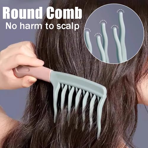 Peine doble para rizos y cabello rizado 2 piezas miniatura 4