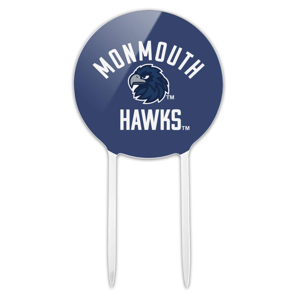 Monmouth University Official Hawks Acrylic Cake Topper Party Decoration for Wedding Anniversary Birthday Graduation
