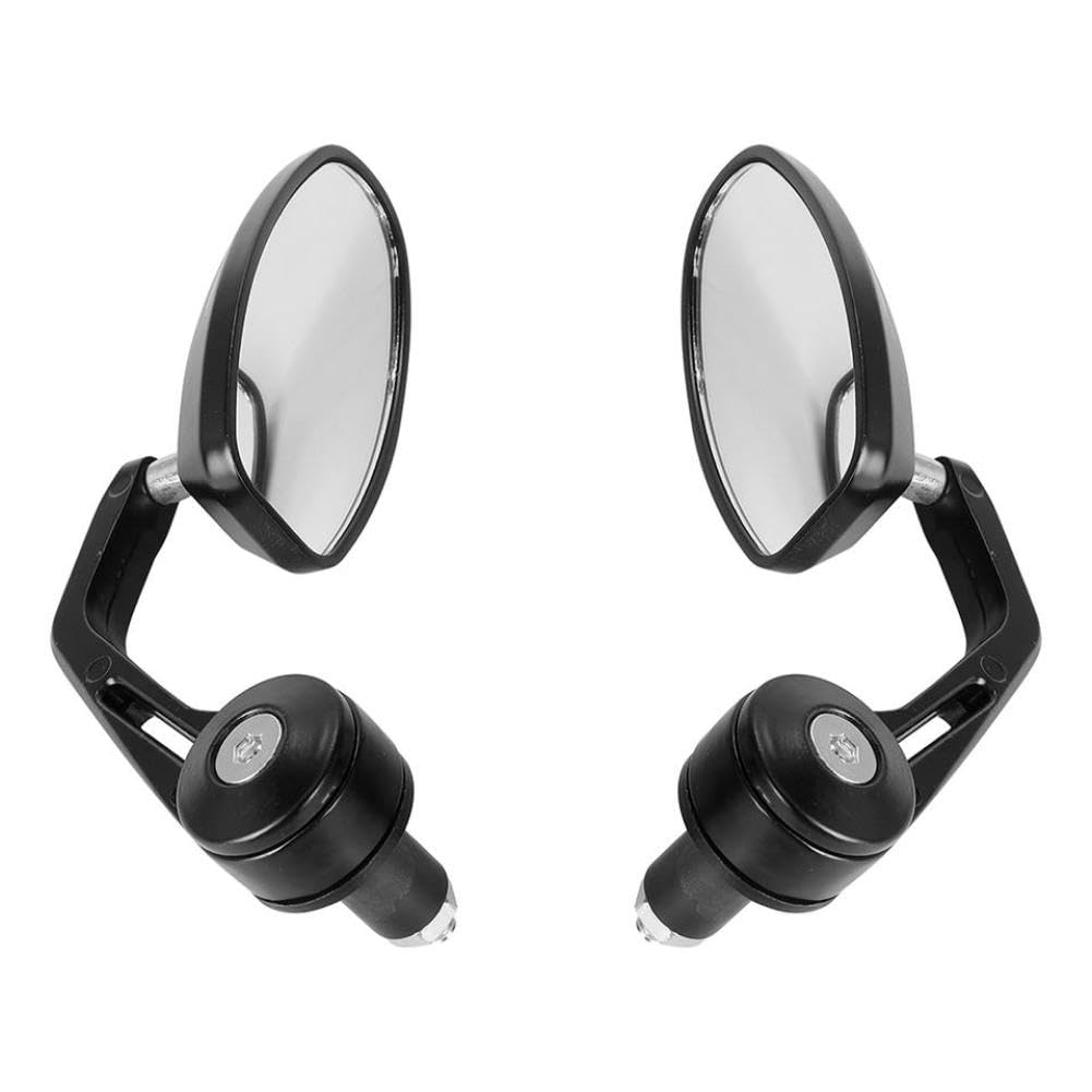 Rétroviseur de barre d'extrémité de moto, Compatible avec le vélo ATV, barre de poignée de 7/8 pouces(Clear Glass)