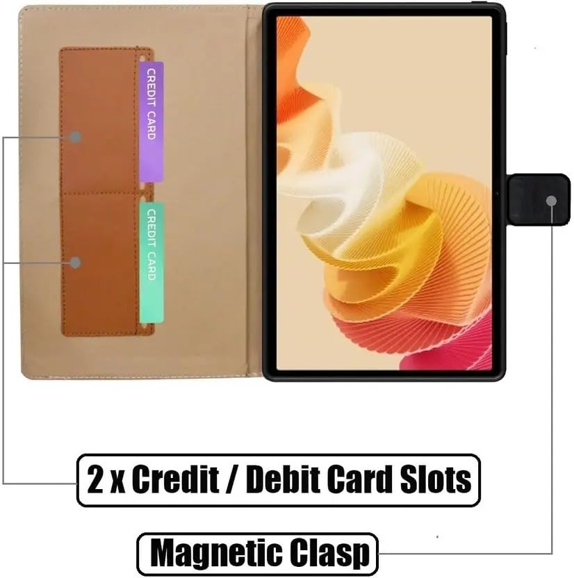 Image of Caseous Cover for Realme PAD 2 11.5 inch Cover Case, Flip Cover Case for Realme PAD 2 11.5 inch Tablet Cover (Light Brown)