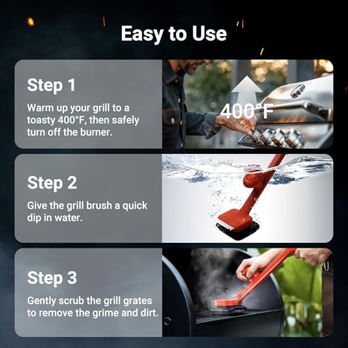 Image of ThermoMaven BQ03 Grill Brush Replaceable Cleaning Head, Safe Bristle-Free BBQ Cleaning Tool, Barbecue Grill Cleaner, 6 Pcs Refill, Only for BQ03