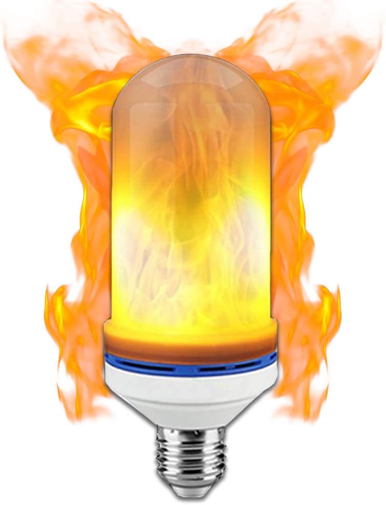Led Flame Effect, True Fire Color Light Bulb, Flickering Candle Simulated Flickering Fire Atmosphere Decorative Lamps for Garden, Kitchen, Outdoors & Indoors