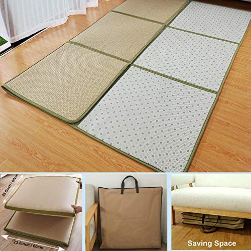 Tatami de ratán MYOYAY 71" x 71" espuma memoria miniatura 4